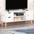 Portland Single Door TV Unit with Storage - White
