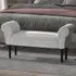 Portland Small Upholstered Bench - Grey, Linen