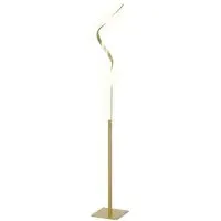Portland Spiral Twist LED Floor Lamp - Gold