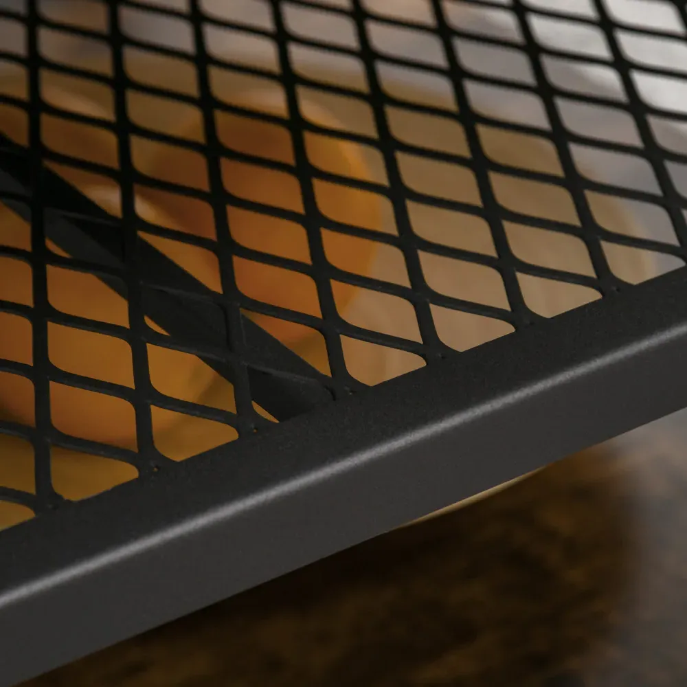 Portland Square Coffee Table with Storage - Brown