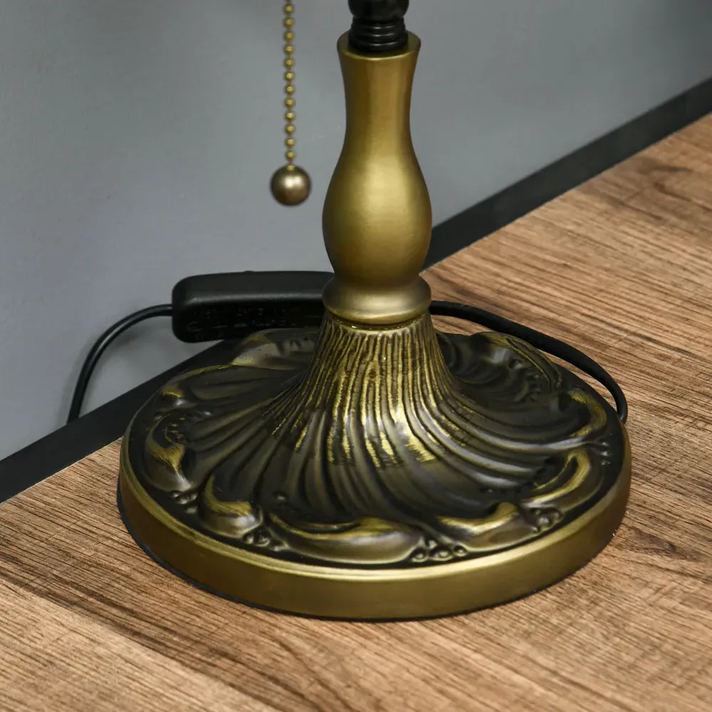 Portland Stained Glass Table Lamp - Green