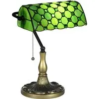 Portland Stained Glass Table Lamp - Green
