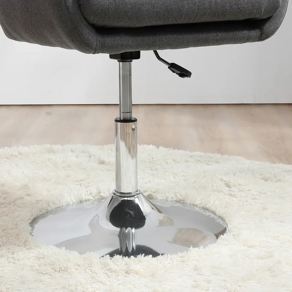 Portland Swivel Armchair with Adjustable Height - Dark Grey