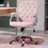 Portland Swivel Office Chair with Diamantes - Pink, Velour