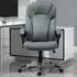 Portland Swivel Office Chair with Headrest - Grey, Linen