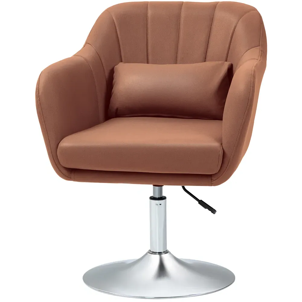 Portland Swivel Tub Chair - Dark Brown