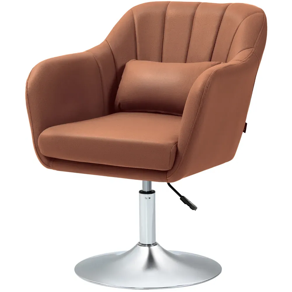 Portland Swivel Tub Chair - Dark Brown