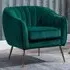 Portland Tub Armchair - Green, Velvet