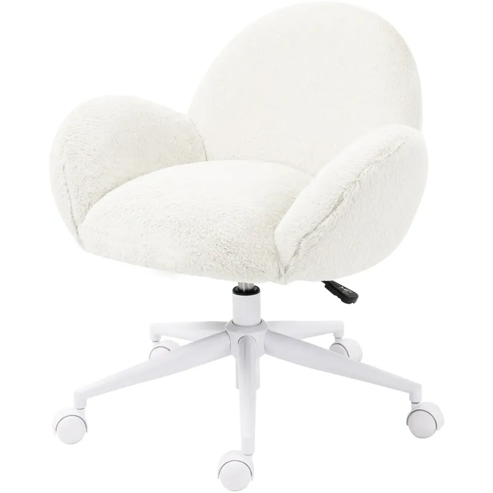 Portland Tub Office Chair with Backrest - Cream White