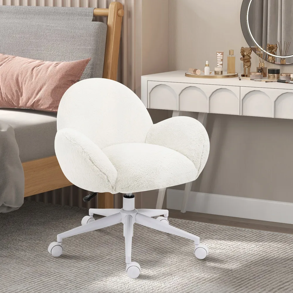 Portland Tub Office Chair with Backrest - Cream White