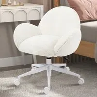 Portland Tub Office Chair with Backrest - Cream White