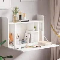 Portland Wall-Mounted Drop-Leaf Table - White