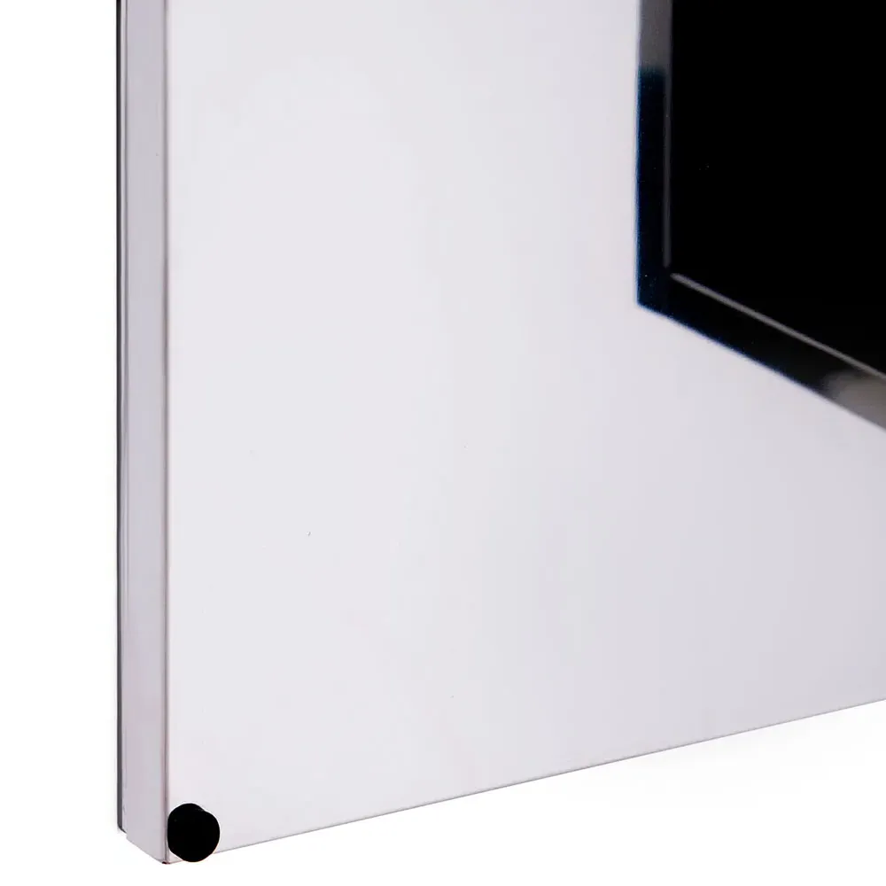 Portland Wall-Mounted Mirror Cabinet - Silver