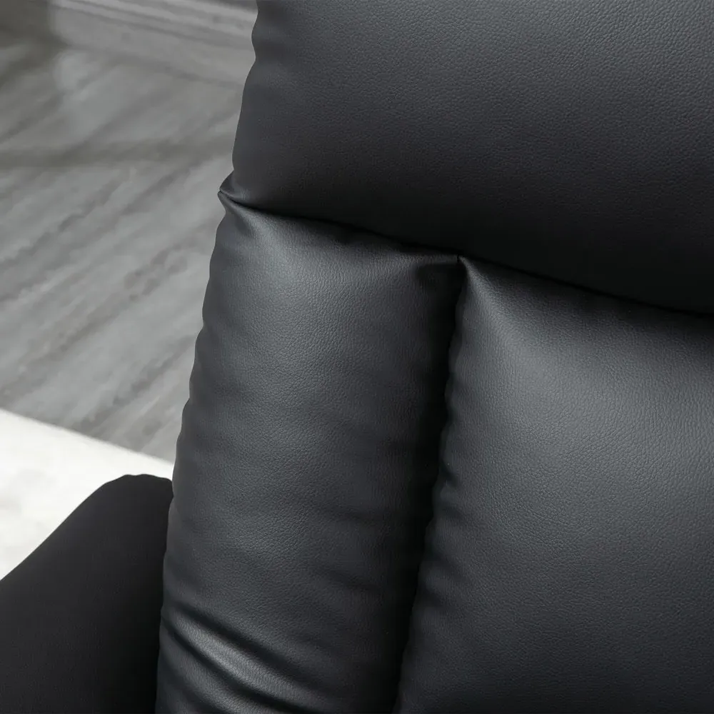 Power Lift Recliner Chair with Remote - Black, PU Leather
