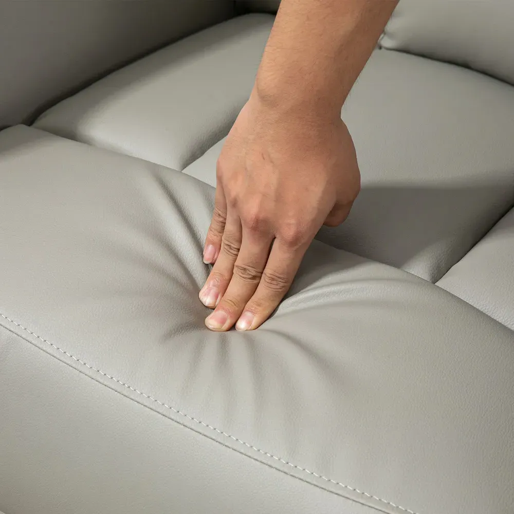 Power Lift Recliner Chair with Remote - Light Grey, PU Leather