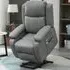 Power Lift Reclining Massage Chair with Remote - Grey, PU Leather