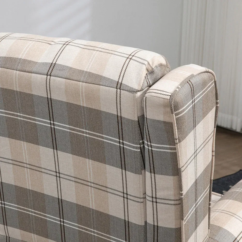 Push Back Recliner Chair - Khaki