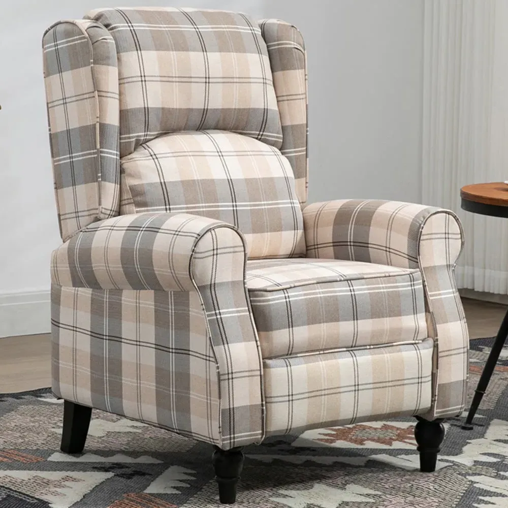 Push Back Recliner Chair - Khaki image
