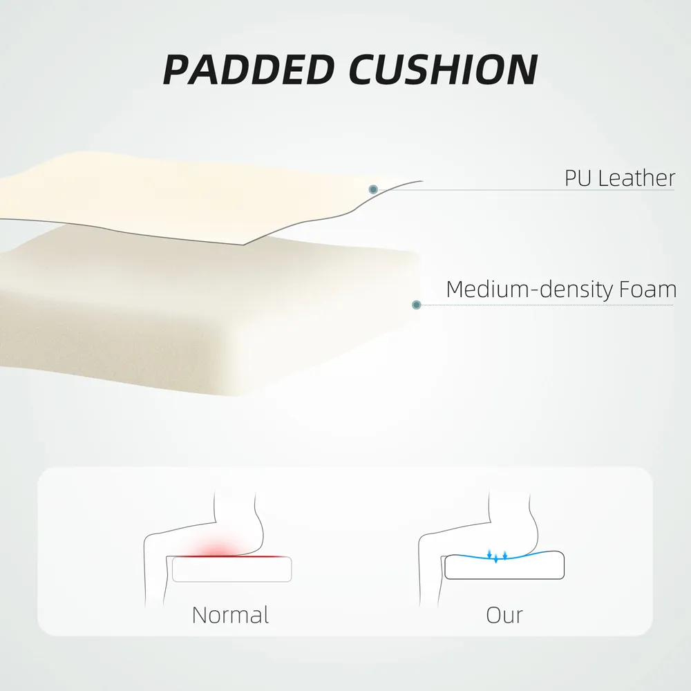 Recliner Executive Office Chair with Footrest - Cream