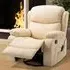 Reclining Chair with 8 Massage Points and Heat - Beige, PU Leather