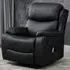 Reclining Chair with Heat and 8 Massage Points - Black, PU Leather