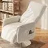 Reclining Massage Chair with Adjustable Backrest - Cream