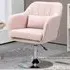 Retro Linen Swivel Tub Chair - Pink