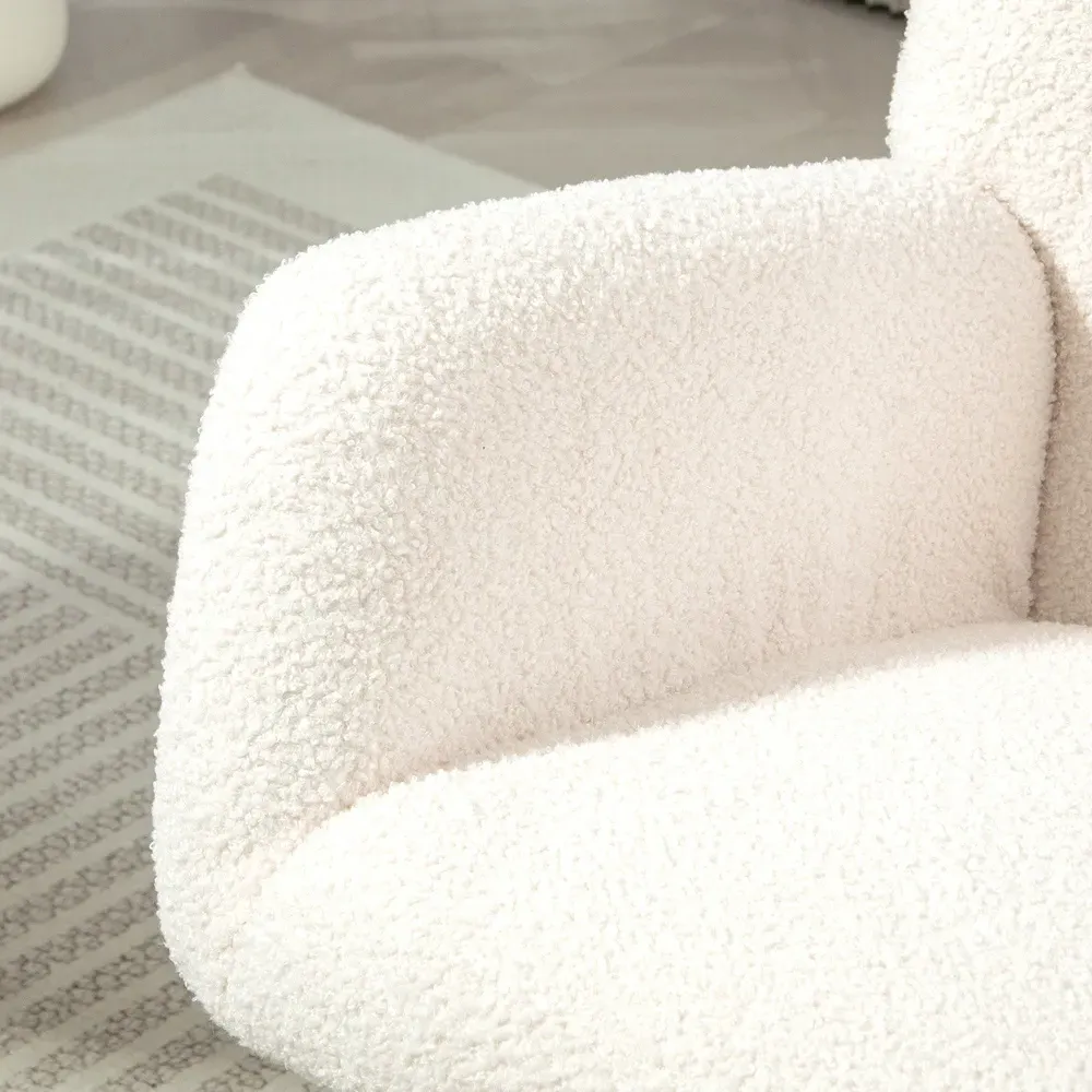 Rocking Chair with Backrest - Cream