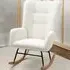 Rocking Chair with Backrest - Cream