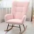Rocking Chair with Backrest - Pink