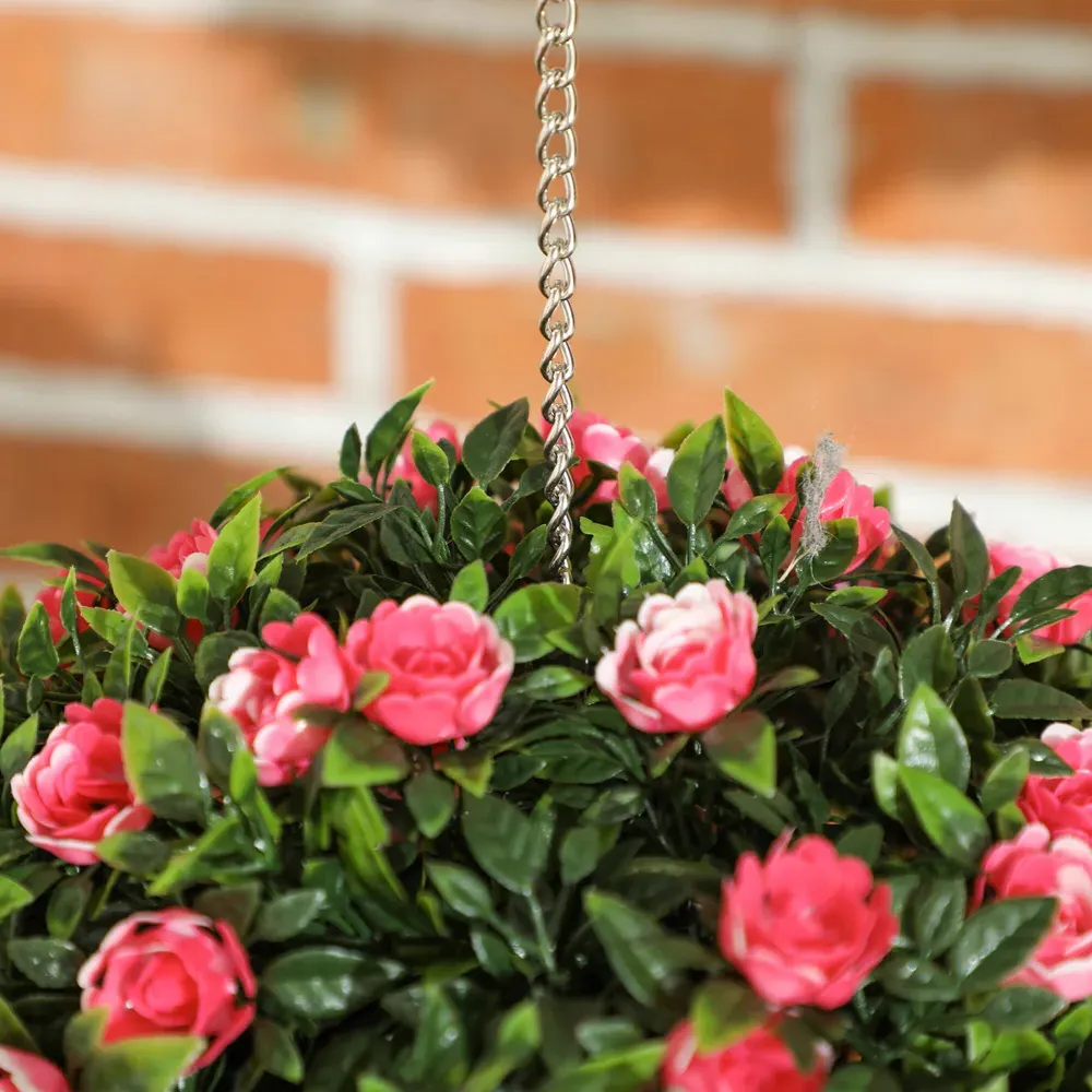 Rose Hanging Topiary Ball 2 Pack - Pink