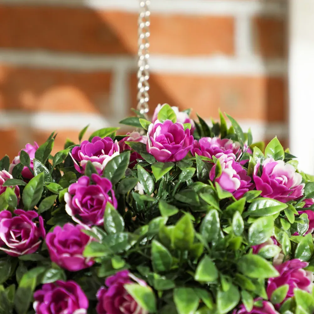 Rose Hanging Topiary Ball 2 Pack - Purple