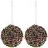 Rose Hanging Topiary Ball 2 Pack - Purple