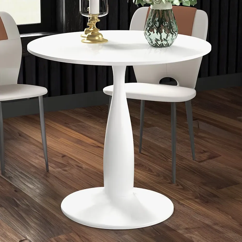 Round 2-Seater Dining Table - White