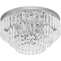 Round Crystal Ceiling Light - Silver