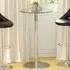 Round High Top Bar Dining Table - Clear