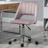 Scallop Mid-Back Swivel Office Chair - Pink