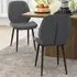 Set of 2 Armless Dining Chairs - Grey, Velvet