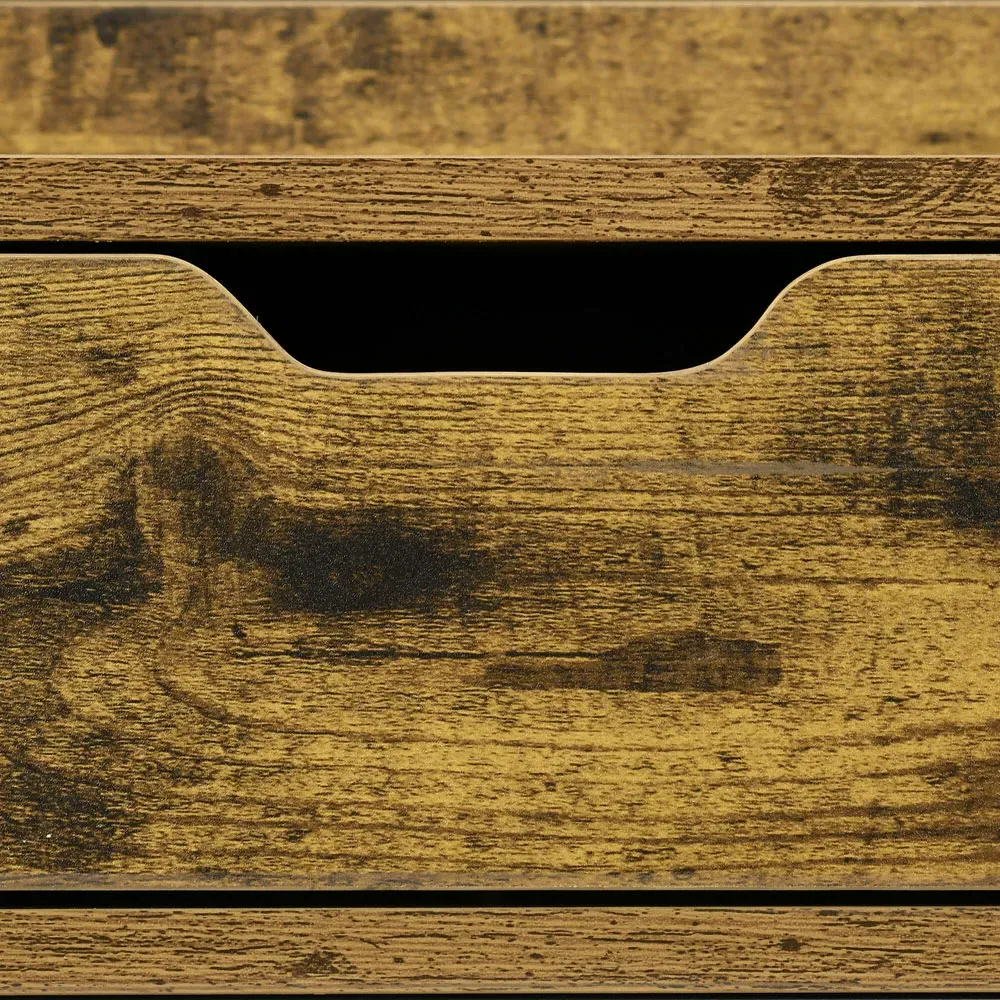 Set of 2 Floating Nightstands with Drawers - Brown