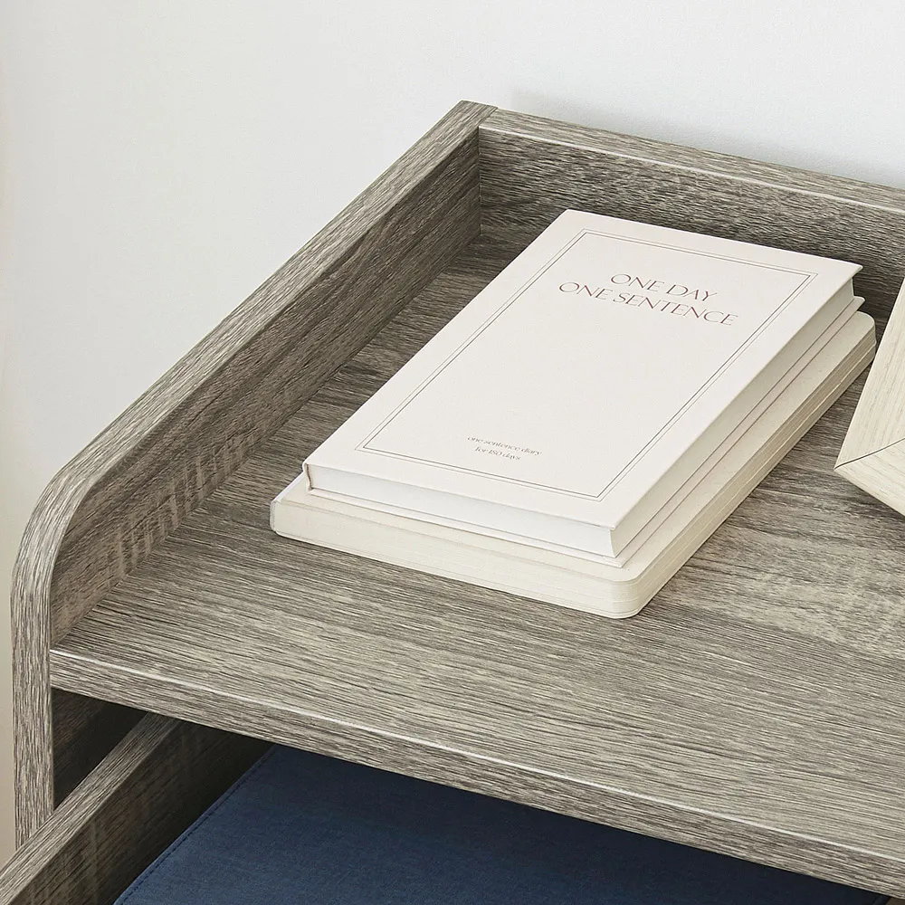 Set of 2 Floating Nightstands with Drawers - Grey