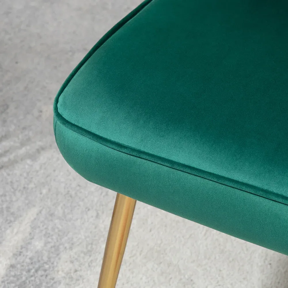 Shell Accent Chair - Green, Velvet