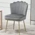 Shell Accent Chair - Grey, Velvet
