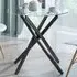 Side Table with Glass Top - Black