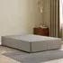 Simple King Size Ottoman Divan Base with Storage - Cream, Malham Weave
