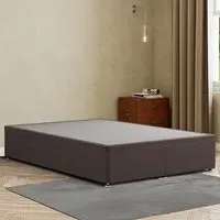 Simple King Size Ottoman Divan Base with Storage - Grey