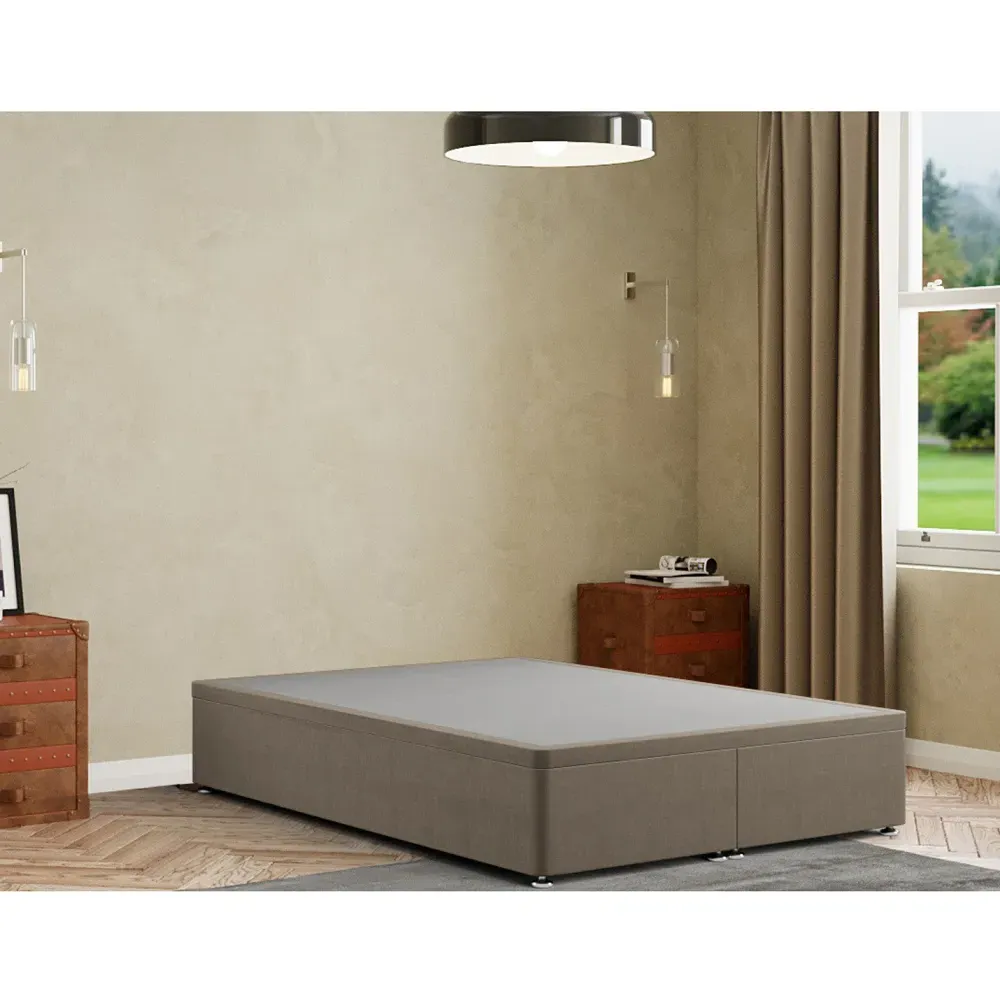 Simple Super King Size Ottoman Divan Base with Storage - Cream