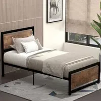 Single Bed Frame - Black, Metal