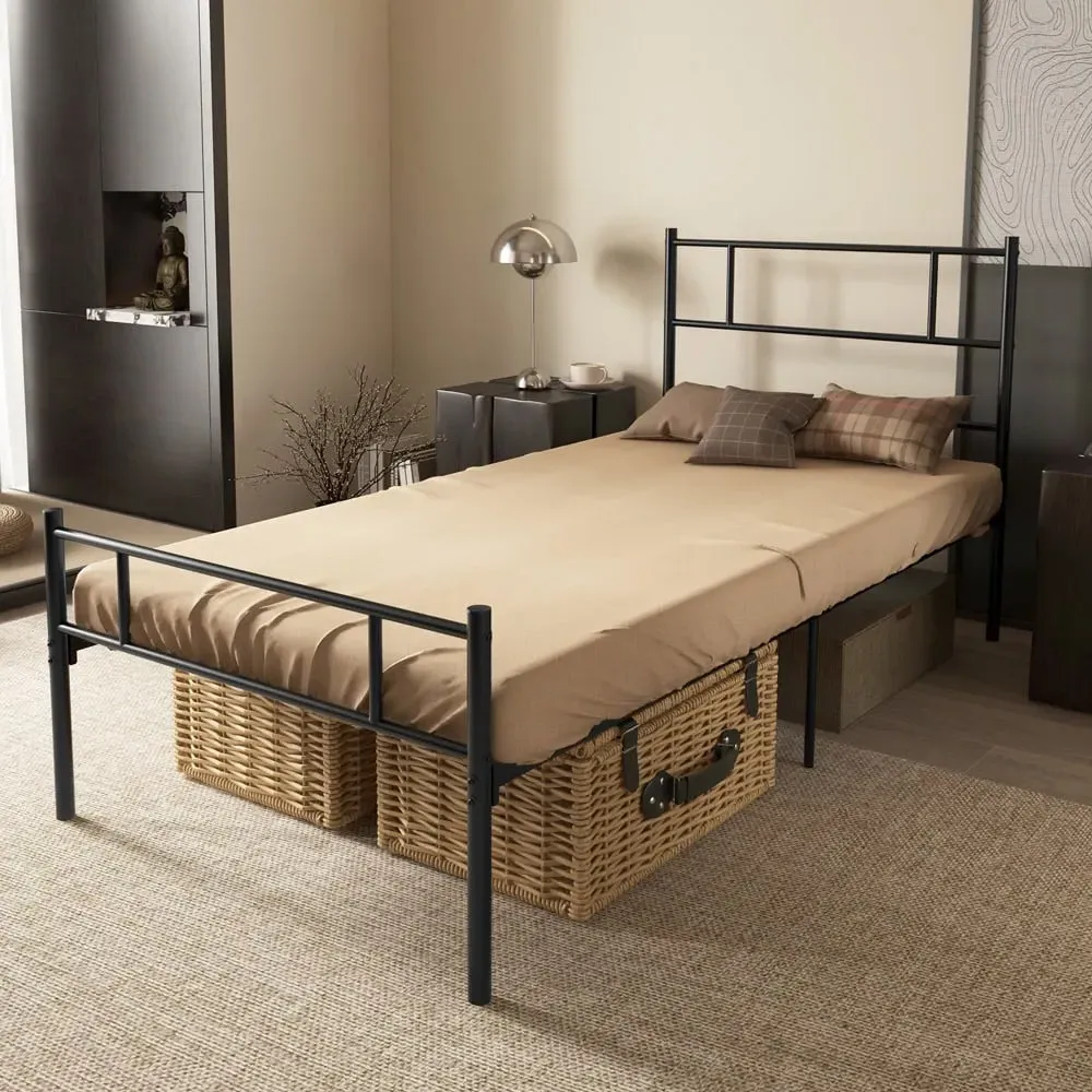 Single Bed Frame - Black, Metal image