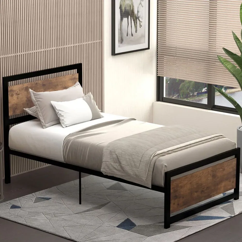Single Bed Frame - Black, Metal