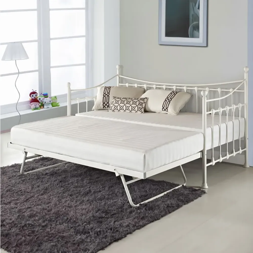 Single Day Bed - White, Metal